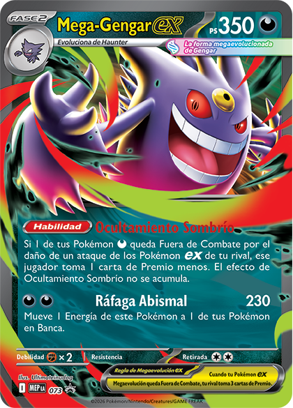 Latas Megaluz Lunar Mega Gengar ex/Mega Clefable ex ESPAÑOL